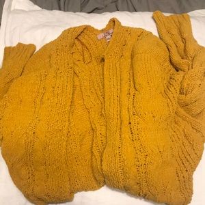Love tree Large yellow cardigan